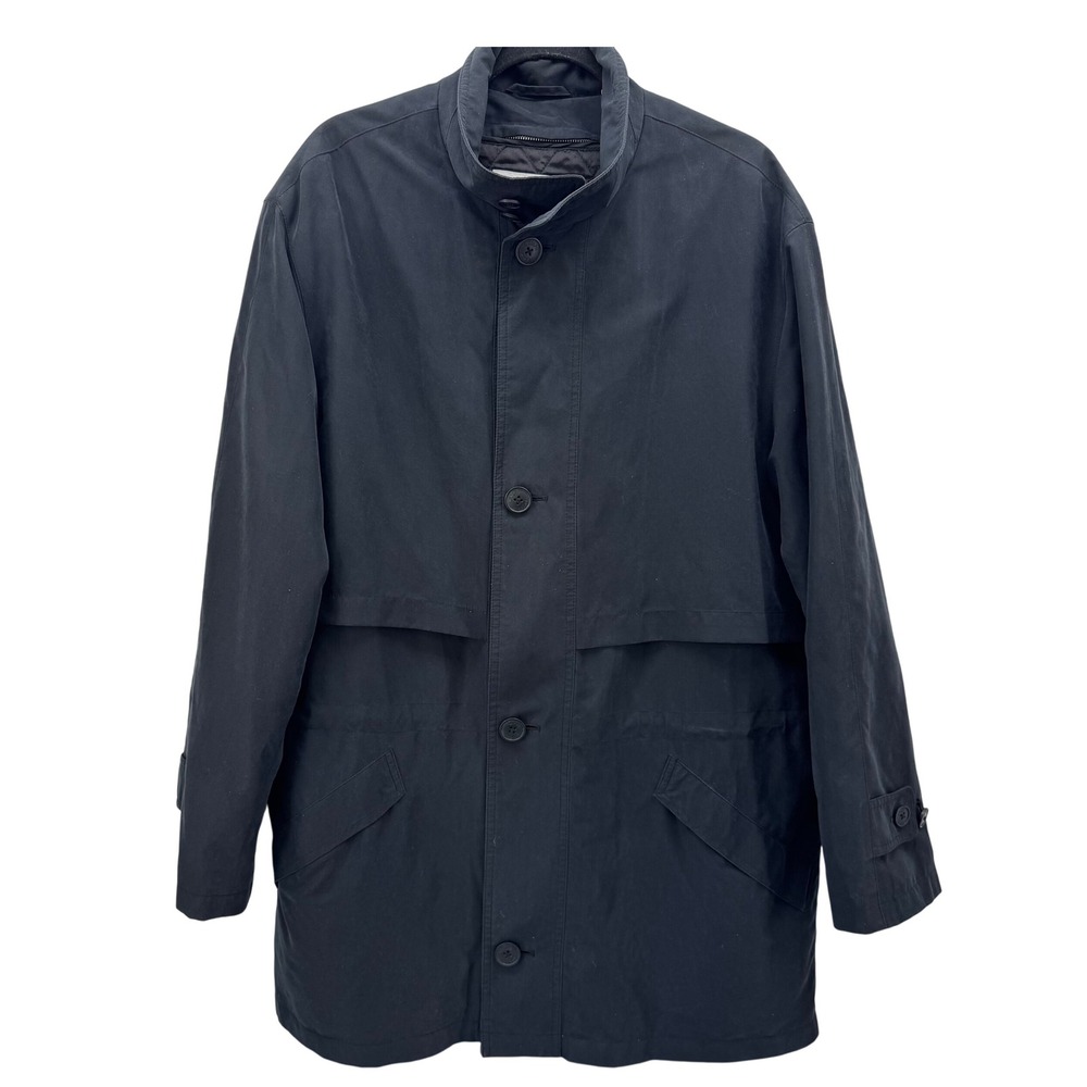 Joseph & Feiss Men's L Black Coat Jacket Removable Liner Classic Outerwear‎
